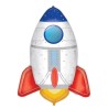 Space Space Rocket, Foil Balloon 77 cm