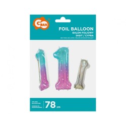 Number Space, Space No. 1 Foil Balloon 78 cm