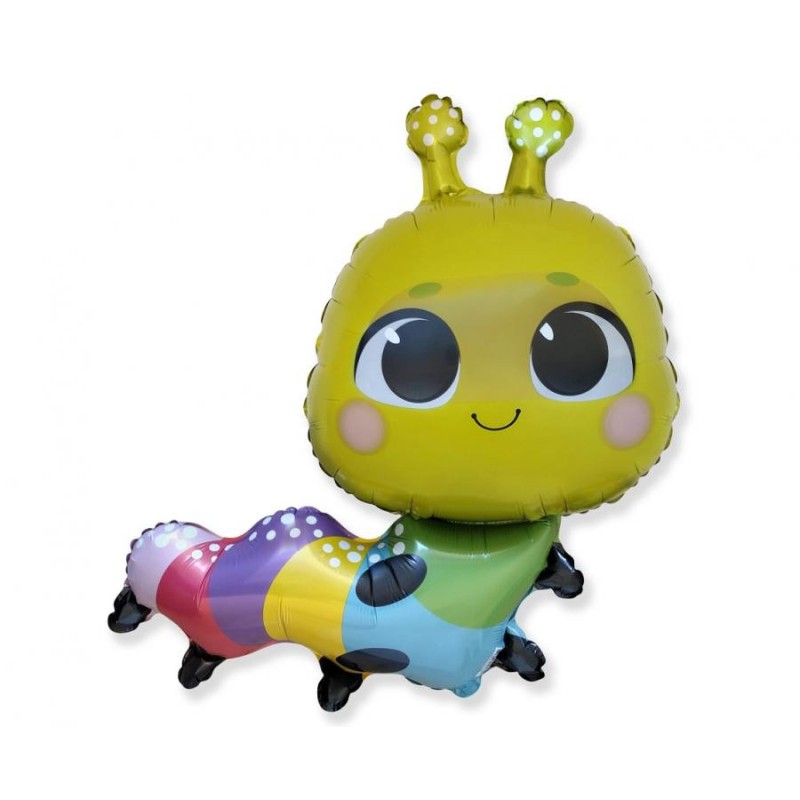 Animals Colorful Colorful Caterpillar Foil Balloon 79 cm