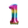 Number Rainbow Rainbow Number 1 Foil Balloon 85 cm