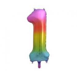 Number Rainbow Rainbow Number 1 Foil Balloon 85 cm