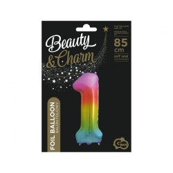 Number Rainbow Rainbow Number 1 Foil Balloon 85 cm