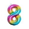 Number Rainbow Rainbow Number 8 Foil Balloon 85 cm