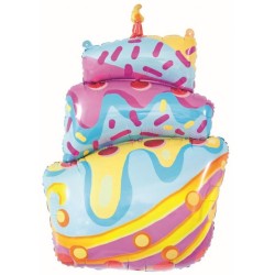 Happy Birthday Birthday Cake Cake foil balloon 77 cm