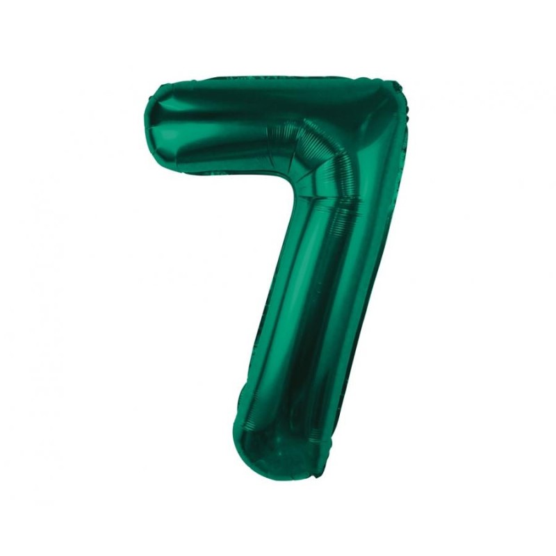 Ballon aluminium numéro 7 vert bouteille numéro B&C 85 cm