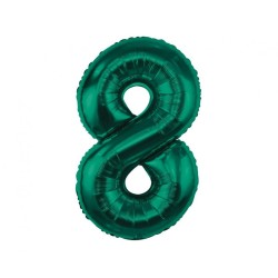 Number B&C Bottle Green Green Number 8 Foil Balloon 85 cm