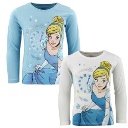 T-shirt à manches longues pour enfants Disney Princess Cendrillon, haut 98-128 cm