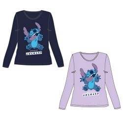 T-shirt à manches longues Disney Lilo et Stitch pour enfants de 6 à 12 ans