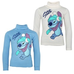 T-shirt d'hiver à manches longues pour enfants Disney Lilo et Stitch, haut 3-8 ans