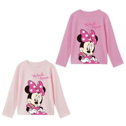 T-shirt à manches longues Disney Minnie pour enfants, taille 2 à 8 ans