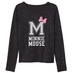 T-shirt à manches longues pour enfants Disney Minnie 134-164 cm