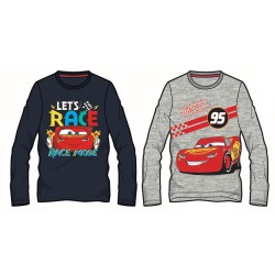 T-shirt à manches longues Disney Cars Race pour enfants, haut de 3 à 8 ans