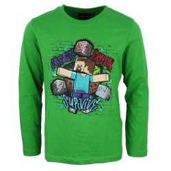 Minecraft children's long-sleeve shirt, top 6-12 years