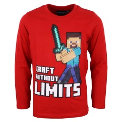 T-shirt à manches longues Minecraft pour enfants, haut de 6 à 12 ans