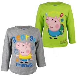 T-shirt à manches longues Peppa Pig George pour enfants, haut 92-116 cm