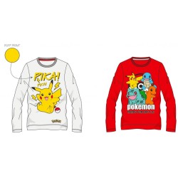 T-shirt à manches longues pour enfants Pokémon, taille 6-12 ans