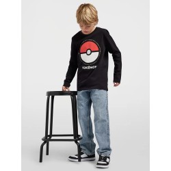 T-shirt à manches longues pour enfants Pokémon, haut 8-14 ans