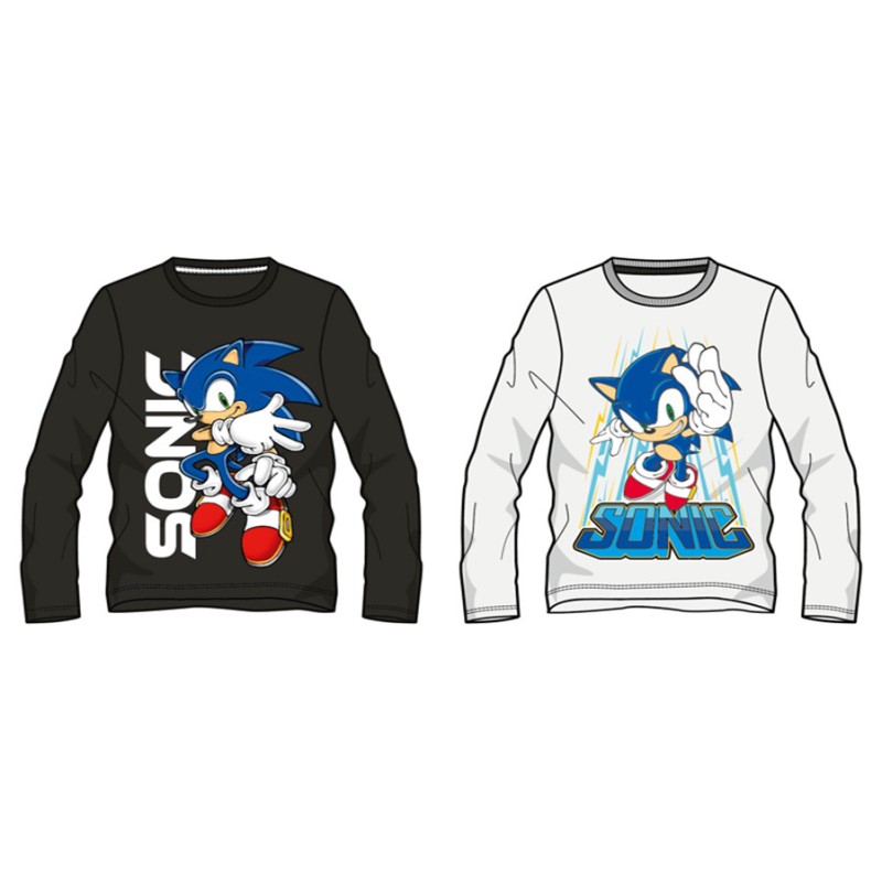 T-shirt à manches longues pour enfants Sonic the Hedgehog, 6 à 12 ans