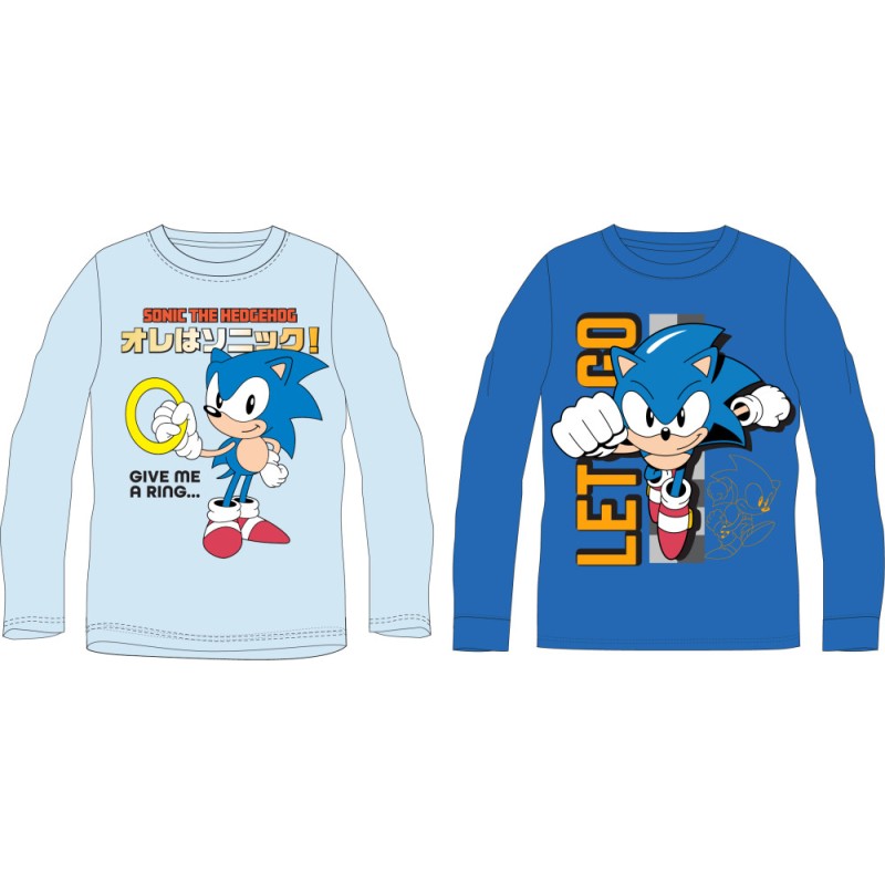 Sonic the Hedgehog Ring Sonic the Hedgehog Kids\' Long Sleeve T-Shirt, Top 104-152 cm