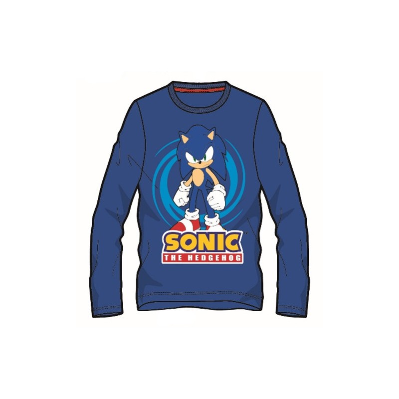 T-shirt à manches longues pour enfants Sonic the Hedgehog Spiral, haut 6-12 ans