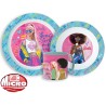 Barbie tableware set, micro plastic set with mug 265 ml