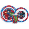 Avengers Army dinner set, micro plastic set, with glass 260 ml