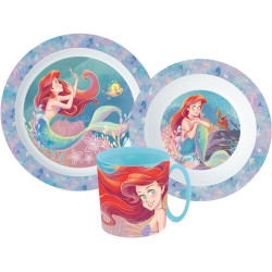 Coffret vaisselle Disney Princess Ariel, coffret microplastique avec tasse de 350 ml