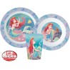 Ensemble de vaisselle Disney Princess Ariel, ensemble en microplastique, tasse 260 ml