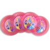 Lot de 4 assiettes à dîner en plastique micro premium Disney Princess Junior Live Your Story 21 cm