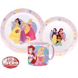 Disney Princess True dinner set, microwaveable plastic set with 265 ml mug