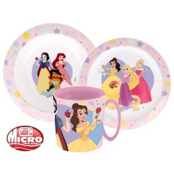 Ensemble de vaisselle True Tableware Disney Princess, ensemble en microplastique avec tasse 350 ml