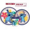 Disney Lilo and Stitch Palms Disney Lilo & Stitch Non-Slip Dinner Set, Microwaveable Plastic