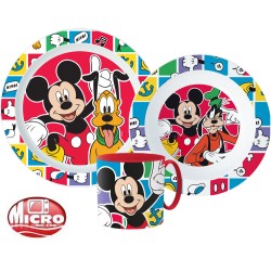 Ensemble de vaisselle en micro-plastique Disney Mickey Better Together avec tasse 265 ml