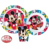 Ensemble de vaisselle en plastique pour micro-ondes Disney Mickey Better Together avec tasse de 260 ml