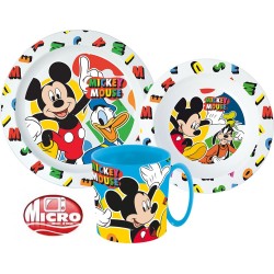 Coffret vaisselle Disney Mickey, coffret microplastique avec tasse de 350 ml