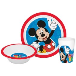 Disney Mickey  dinner set, microwaveable plastic set in Box