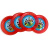 Lot de 4 assiettes en plastique micro premium Disney Mickey Rock the House 21 cm