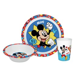 Ensemble de vaisselle Disney Mickey Yes, ensemble en micro-plastique dans la boîte