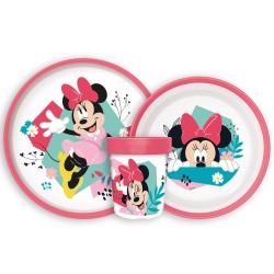 Ensemble de vaisselle en microplastique antidérapant Disney Minnie Being More