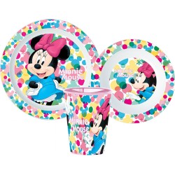 Disney Minnie  dinner set, micro plastic set, cup 260 ml