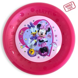 Lot de 4 assiettes à dîner en plastique micro premium Disney Minnie Junior 21 cm