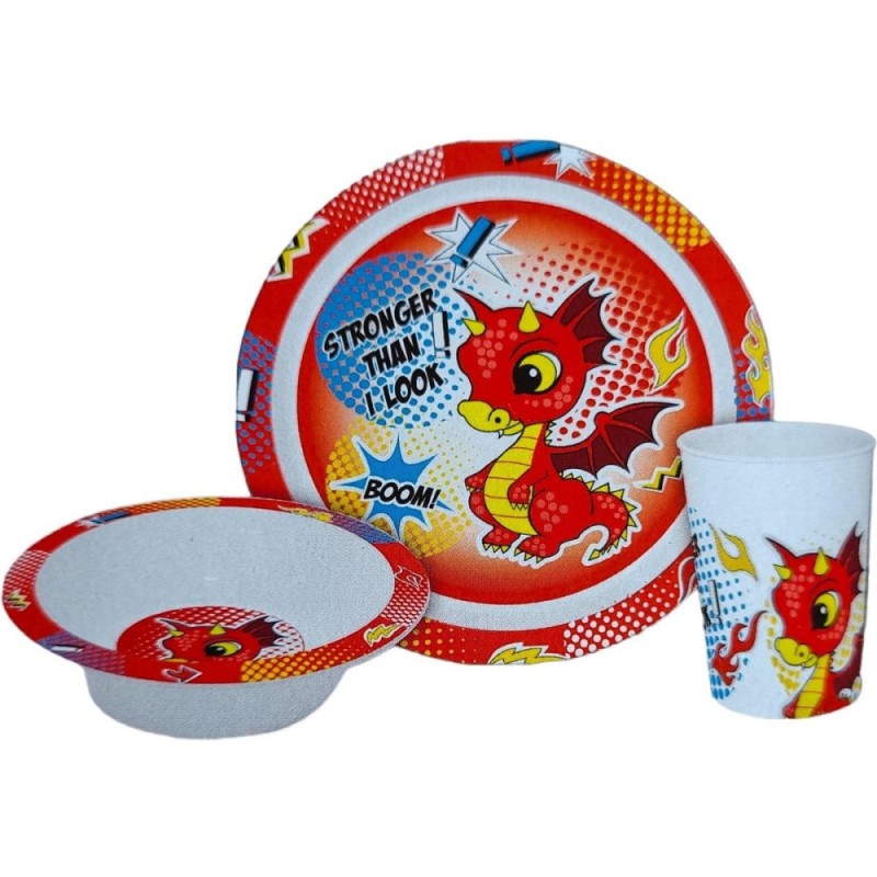 Dragon Dragon, BOOM dinner set, micro plastic set in Box