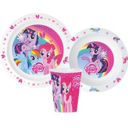 My Little Pony dinner set, micro plastic set, cup 260 ml