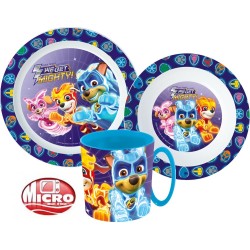 Coffret vaisselle Paw Patrol, coffret microplastique avec gobelet 350 ml