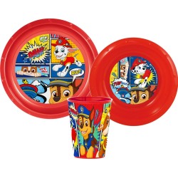 Paw Patrol dinner set, plastic set