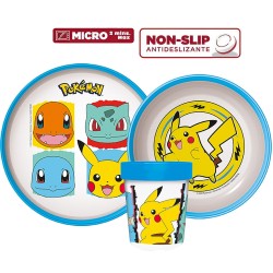 Pokémon Core non-slip dinner set, micro plastic set