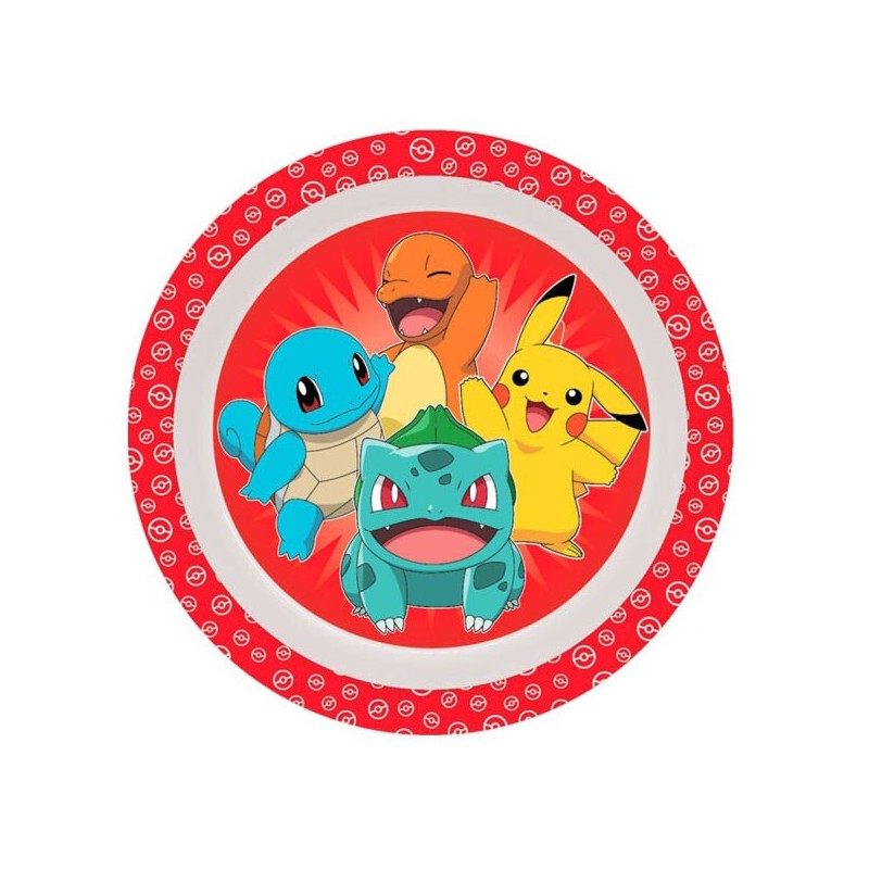 Plaque en plastique rouge Pokémon