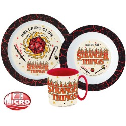 Stranger Things dinner set, micro plastic set with mug 350 ml