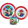 Vaisselle Super Mario, micro-ensemble en plastique avec tasse 265 ml