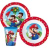 Super Mario tableware set, micro plastic set, with cup 260 ml